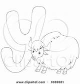 Yak Clipart Outlined Coloring Illustration Royalty Bnp Studio Vector 2021 sketch template