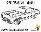 Coloring Pages Car Muscle Cars Old Charger Dodge Printable American Rod School Oldsmobile 442 Adult Clipart Rat Cutlass Classic 1969 sketch template