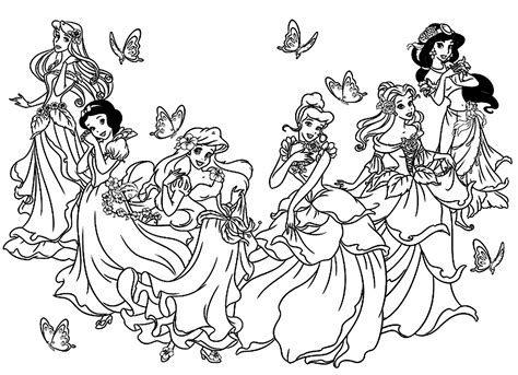 disney princesses return  childhood adult coloring pages