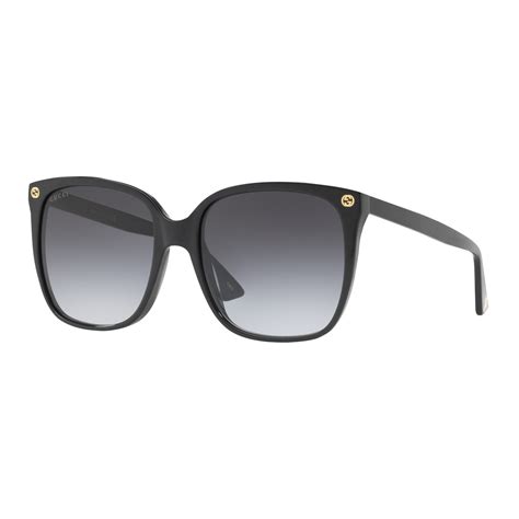 gucci gg0022s square sunglasses matte black grey gradient at john