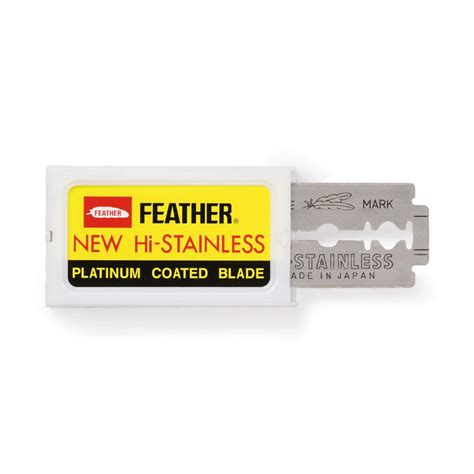 feather   stainless de razor blades  pack  classic blade company
