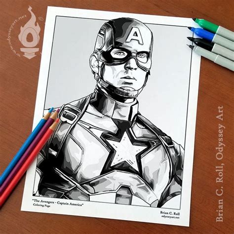 avengers captain america downloadable printable coloring etsy