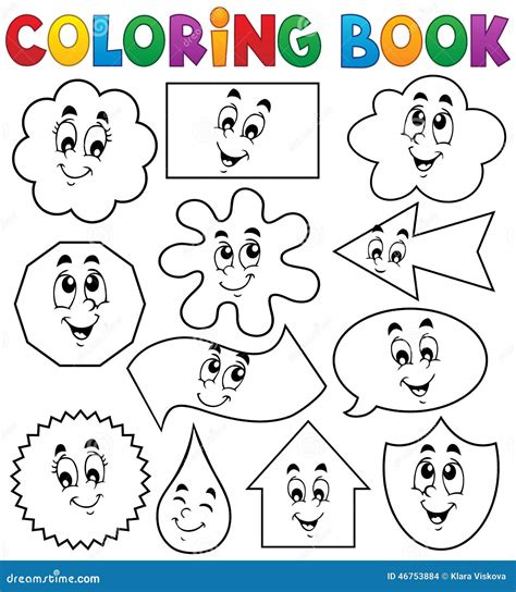 coloring book  shapes  stock vector illustration  shape