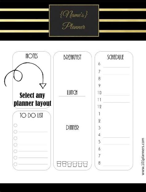 daily planner template customize  print