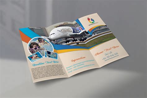 traveling tri fold brochure design template  psd graphicsfamily