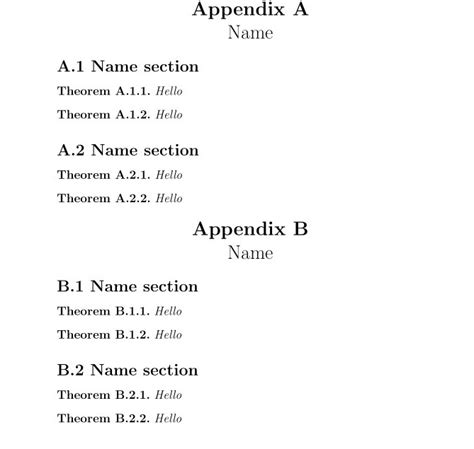 sectioning appendix  alphabetical label tex latex stack exchange