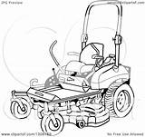 Mower Lawn Cartoon Ride Clipart Vector Illustration Lawnmower Royalty Lafftoon Template Coloring Pages sketch template
