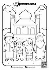 Mewarnai Kartun Islami Warna Koleksi sketch template