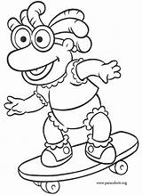 Coloring Muppets Pages Baby Skateboard Muppet Babies Skeeter Riding Coloriage Colouring Imprimer Para Printable Disney Colorir Colorier Books sketch template
