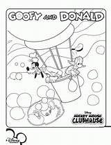 Mickey Mouse Coloring Clubhouse Pages Printable Fun Kids Colouring Goofy Disney Donald Print Books Clipart Book Hot Dinokids Luchtballon Popular sketch template