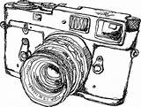 Camera Drawing Nikon Stickers Rangefinder Style Drawings Redbubble Getdrawings Paintingvalley sketch template