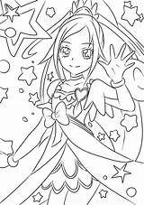 Coloring Glitter Force Pages Anime Cure Diamond Printable Template Da Pretty Asian sketch template