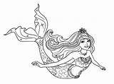 Coloring Mermaid Princess Pages Colorkid Mermaids Sirens Getcolorings Visit Kids Col sketch template