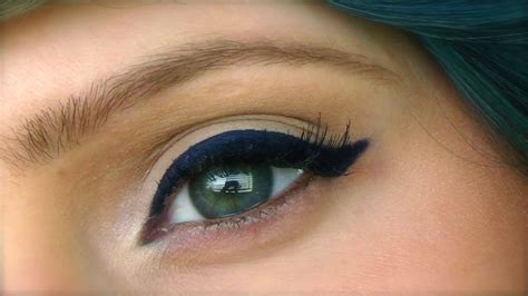 navy blue eyeliner colored eyeliner trend youtube