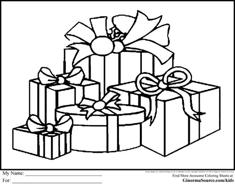 christmas tree  presents coloring page coloring home