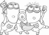 Minions Coloring Pages Despicable Pdf Color Printable Minion Colouring Sheets Party Time Awesome Kids Wecoloringpage Print Dollar Sign Getcolorings Bob sketch template