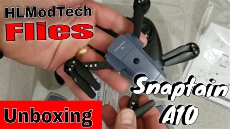unboxing  tiny snaptain  foldable drone hlmodtech flies youtube