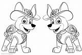 Paw Patrol Coloring Tracker Pages Printable Kids Color sketch template
