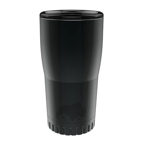 silver buffalo stainless steel insulated tumbler 20 oz matte black
