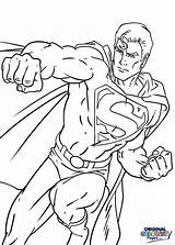 Superman Originalcoloringpages Superheroes Lie Powers sketch template