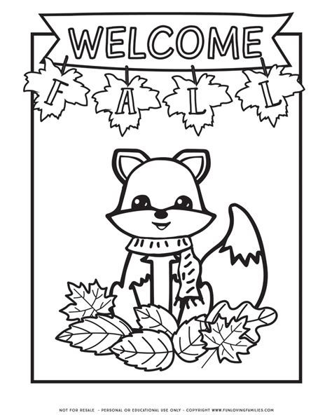 cute fall coloring pages printable