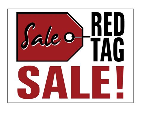 buy  red tag sale coroplast sign  straight  arrow  signs world wide
