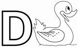 Letter Coloring Duck Pages Fun Kids sketch template