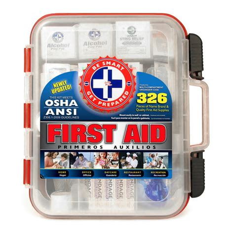 smart  prepared  aid kit hard case passes osha  ansi  piece walmartcom