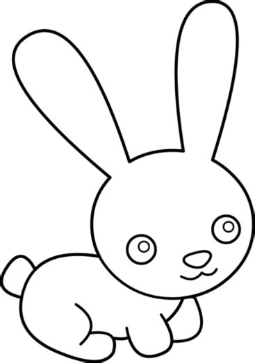 bunny head outline clipart