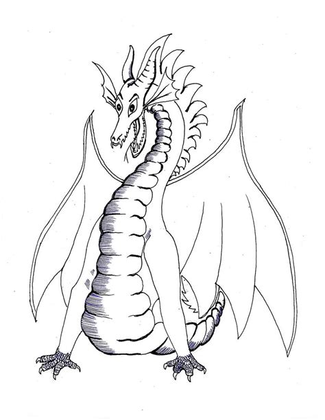 printable coloring page dragon