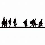 Refugee Silhouette Refugees Clipart War Fleeing Migration Cliparts Immigrant Family Clip Svg Library sketch template