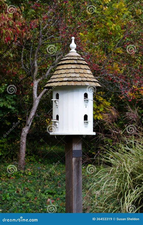 fancy white bird house stock image image  white crafted