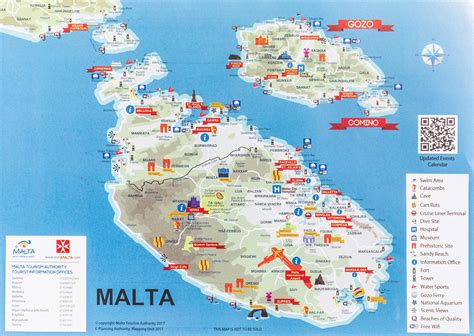 toeristische kaart van malta toeristische attracties en monumenten van malta