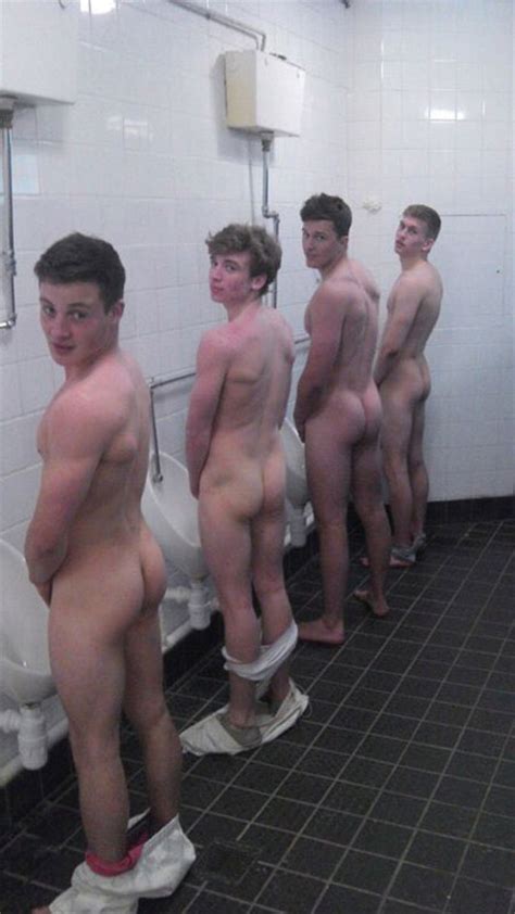 straight lads pissing with pants down at urinals follow the locker ro