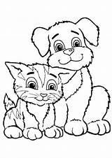 Gato Cachorro Chats sketch template