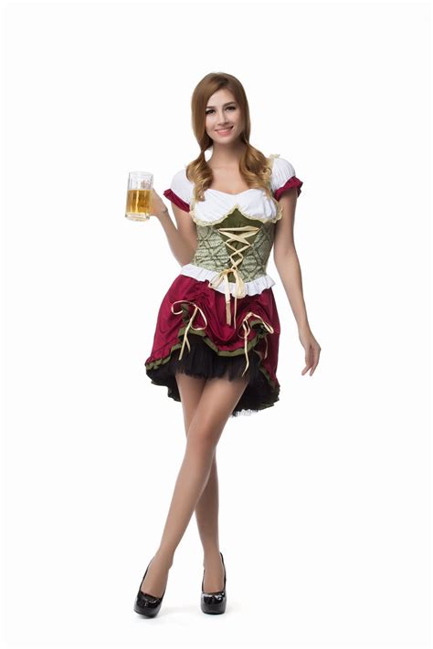 Women Bavaria Oktoberfest Renaissance Wench Costume Beer Garden Girl
