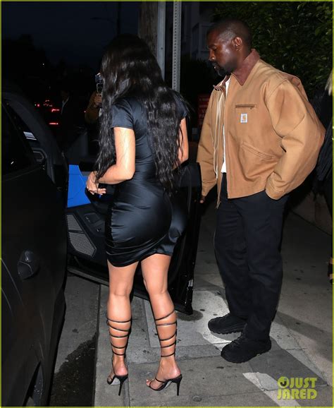 kim kardashian and kanye west step out for dinner after welcoming son