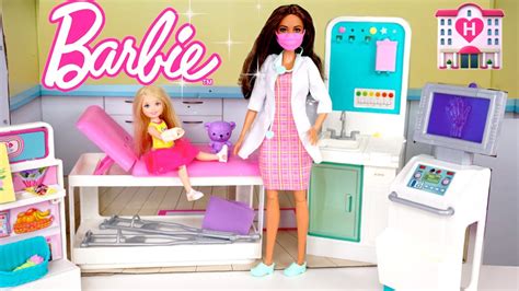 Barbie Dolls Fast Care Clinic Pretend Play Titi Toys And Dolls Youtube