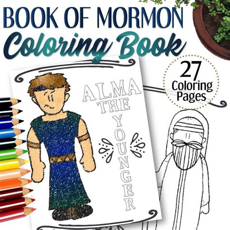 book  mormon coloring pages  pages instant  etsy book