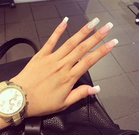 fashion french girl girly glitter michael kors mk nail art nails prom silver glitter