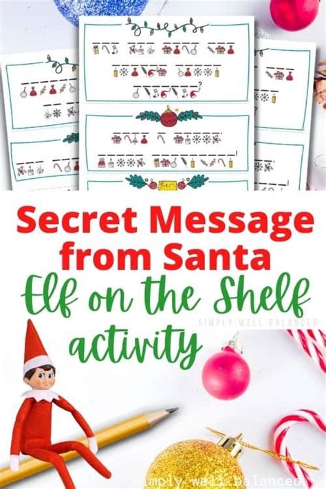 secret message  santa elf   shelf activity simply