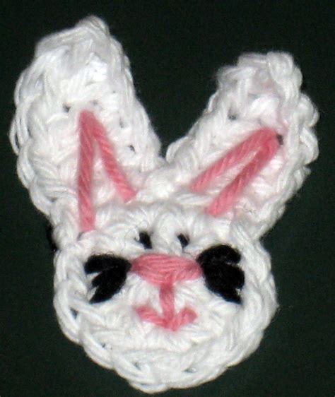 expertcraftss crochet    crochet bunny face applique pattern