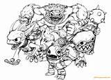 Skylanders Character Water Pages Coloring Color sketch template