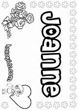 Joanne Coloring Pages Color Hellokids Names Print Online sketch template