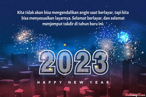 kartu kembang api warna warni tahun baru untuk 2023