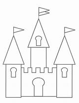 Castle Drawing Princess Cinderella sketch template