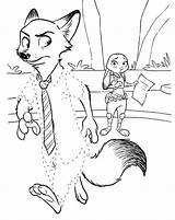 Zootopia Coloring Bestcoloringpagesforkids sketch template