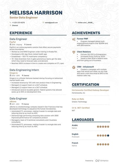 data engineer resume samples dos  donts