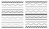 Squiggle Zigzag Curvy Dotted Squiggles sketch template