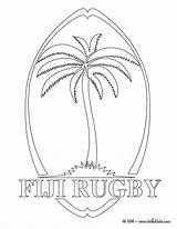 Rugby Fiji Fidji Coloriage Blason Iles Hellokids Colorier Fijian Fiyi Homecolor sketch template